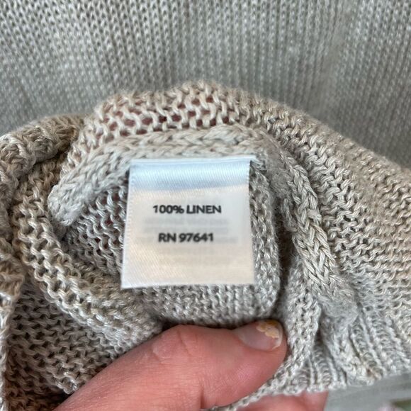 J. Jill Love Linen Knit Cardigan in Beige, size XS - VGUC - Picture 9 of 14